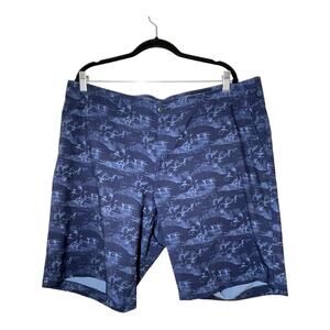 Ben Hogan Hawaiian print Navy Blue Golf Shorts Size 42 Mens Stretch